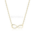 Silver (925) gold-plated necklace - infinity with pulse