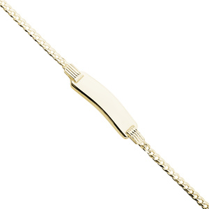 Silver gold-plated bracelet with a tag - adjusted length