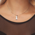 Silver pendant (925) elegant high polished and satin