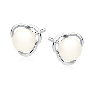 Silver (925) pearl earrings