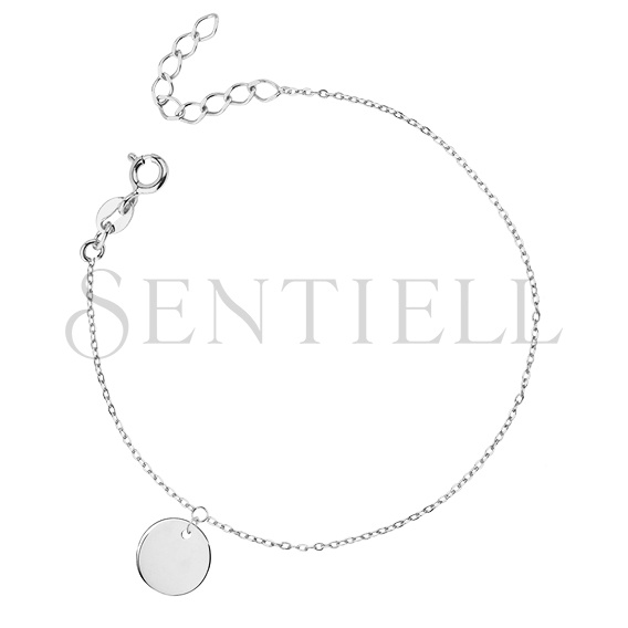 Silver (925) bracelet with round pendant