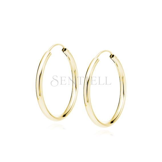 Silver (925) gold-plated earrings hoop