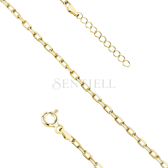 Silver (925) gold-plated bracelet diamond cut anchor