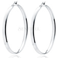 Silver (925) earrings hoops - highly polished