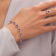 Silver (925) fashionable bracelet ruby zirconia