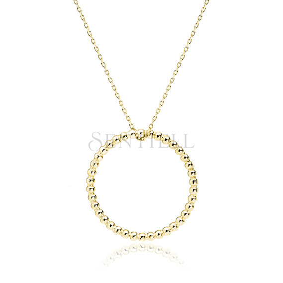 Silver (925) gold-plated necklace - circle of balls