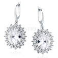 Silver (925) Earrings white zirconia