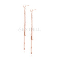 Silver (925) hanging earrings -rose gold -plated sticks