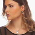 Silver (925) earrings satin