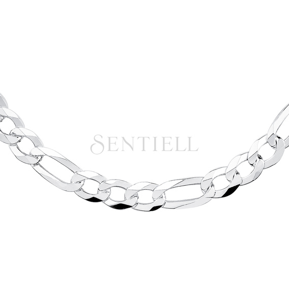 Cadena de plata de ley 925 diamond-cut - figaro extra plana Ø 300