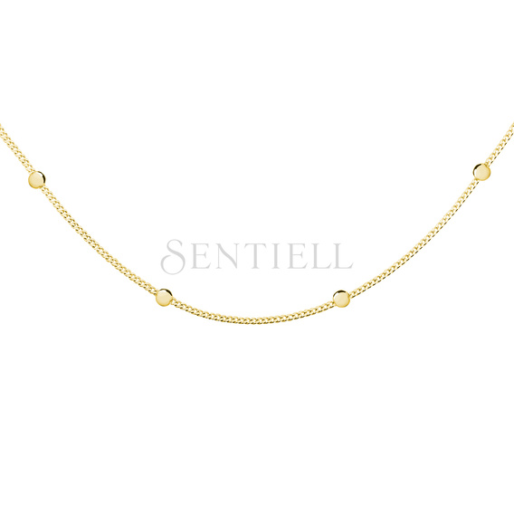 Silver (925) gold-plated choker necklace with balls