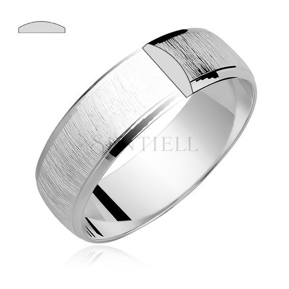 Silver (925) wedding ring, satin