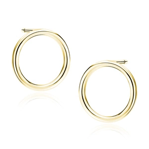 Silver (925) gold-plated earrings - circles