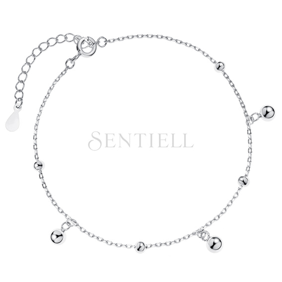 Pulsera de plata de ley 925 con bolas