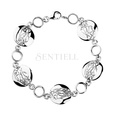 Silver (925) bracelet - openwork, round elements
