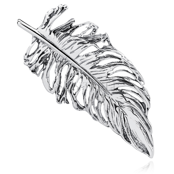 Silver (925) brooch feather