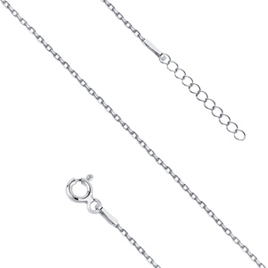 Silver (925) anklet diamond cut anchor chain