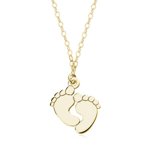 Silver (925) gold-plated necklace - little feet