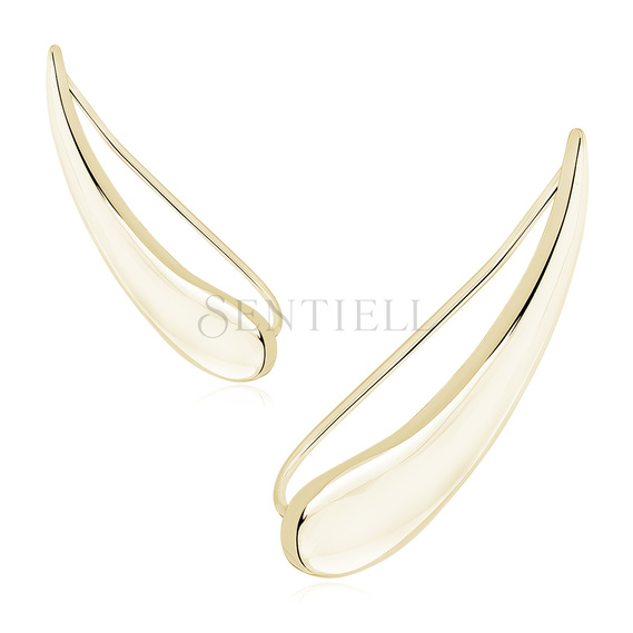 Silver (925) cuff earrings, gold-plated