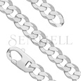 Silver (925) diamond-cut chain - curb extra flat Ø 300