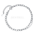 Silver (925) double chain bracelet