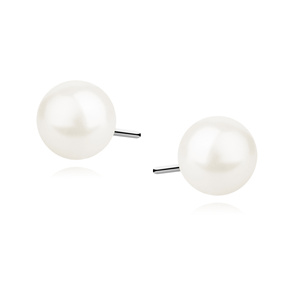 Silver (925) earrings white pearl