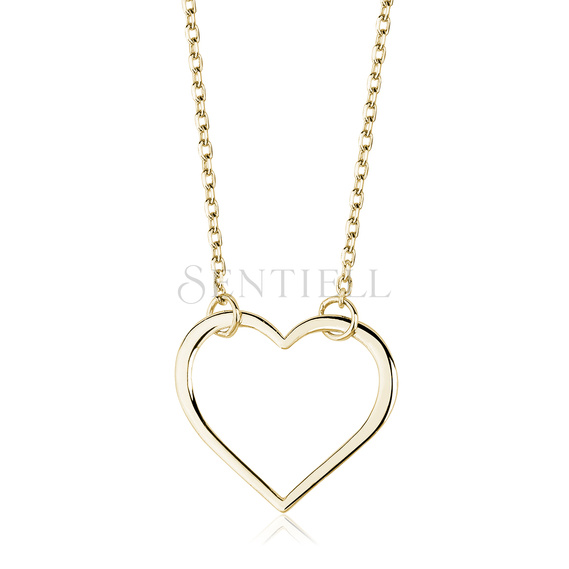 Silver (925) gold-plated necklace heart