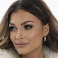 Silver (925) gold-plated earrings hoops - highly polished