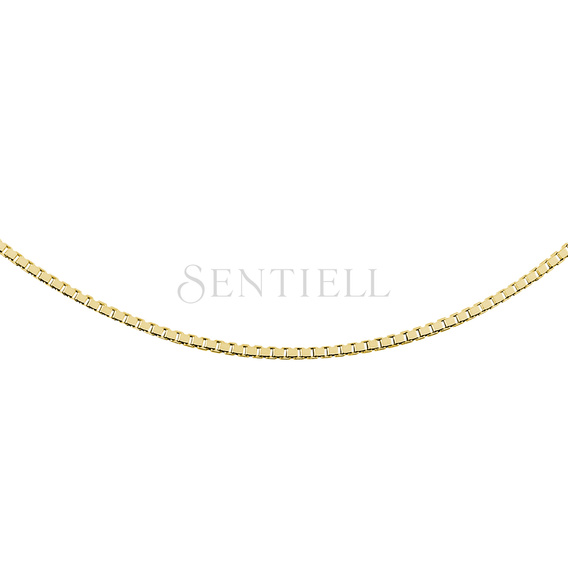 Silver (925) gold-plated Venetian box chain - diamond-cut