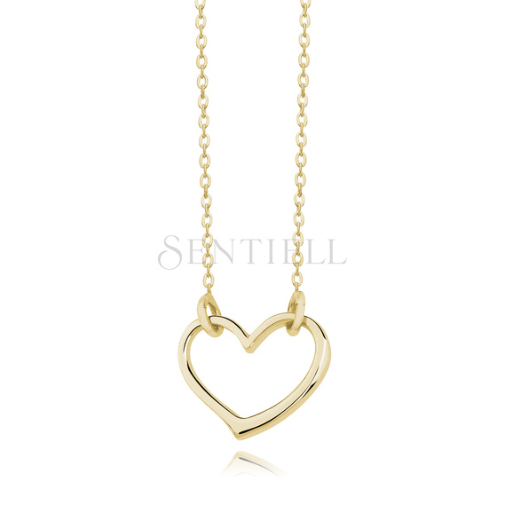 Silver (925) gold-plated choker necklace with heart