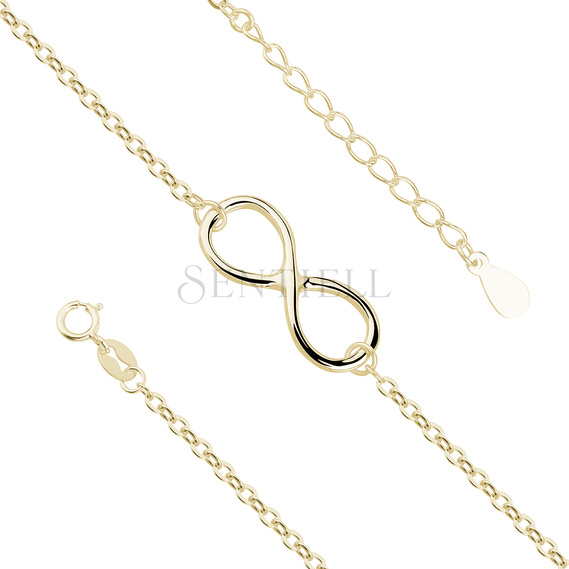 Silver (925) bracelet Infinity gold-plated