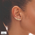 Silver (925) gold-plated cuff earrings with zirconia