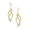 Silver (925) gold-plated earrings with zirconia