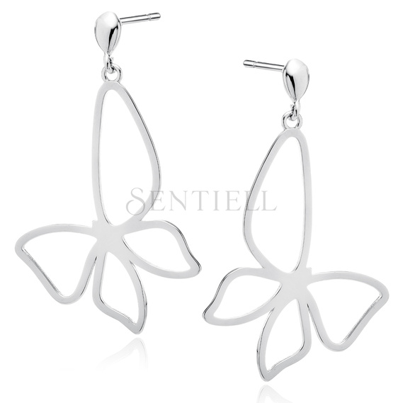 Silver (925) earrings - butterfly