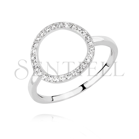 Silver (925) ring - with zirconia