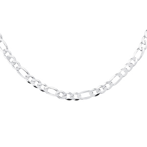 Silver (925) diamond-cut chain - figaro extra flat Ø 160