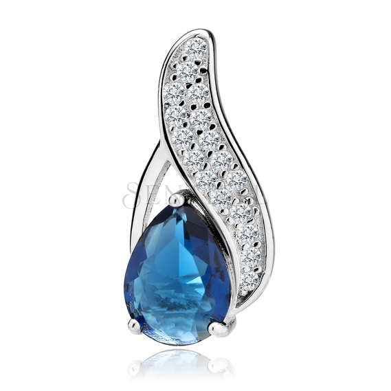 Silver (925) pendant with sapphire zirconia