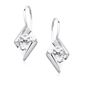 Silver (925) Earrings white zirconia