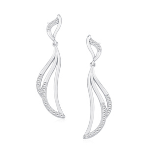 Silver (925) earrings with zirconia