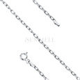 Silver (925) chain anchor diamond cut rhodium-plated