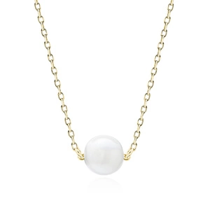 Silver (925) gold-plated necklace with pearl