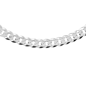 Silver (925) diamond-cut  chain - curb extra flat Ø 180