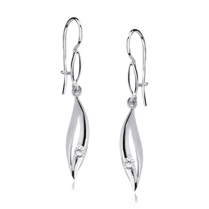 Silver (925) Earrings white zirconia