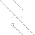 Silver (925) Venetian box chain, diamond-cut, rhodium-plated