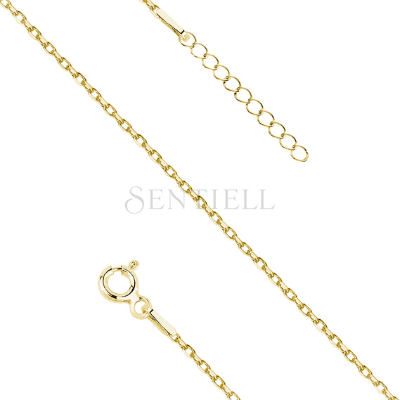 Silver (925) gold-plated bracelet diamond cut anchor