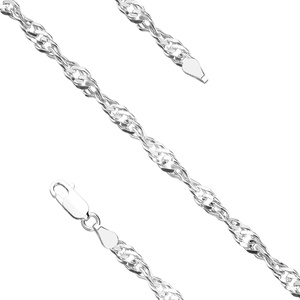 Silver (925) chain singapur bracelet Ø 050