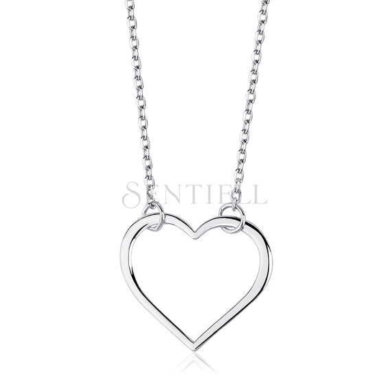 Silver (925) necklace heart