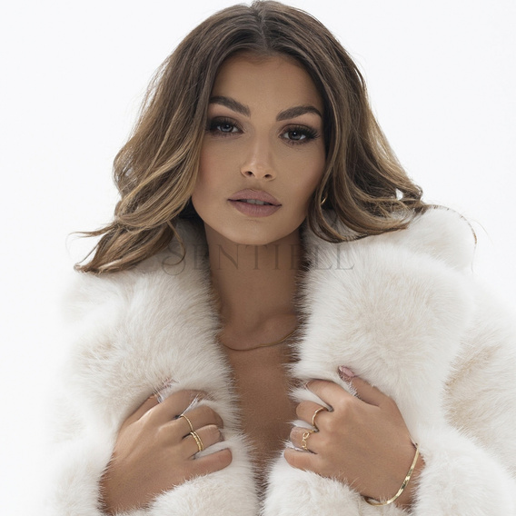 Anillo de plata de ley 925 chapado en oro