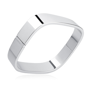Silver (925) square bangle
