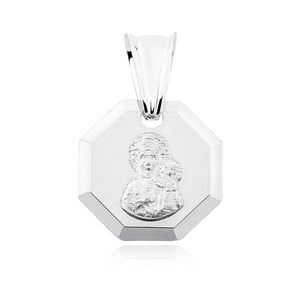 Colgante de plata de ley 925 Virgen María / Virgen Negra